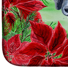 Load image into Gallery viewer, Newfoundland Puppy Poinsettas Dish Drying Mat – Absorbent, Artistic Kitchen Essentials CK1347DDM