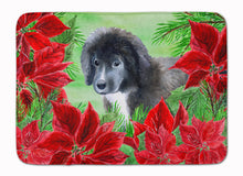 Load image into Gallery viewer, Newfoundland Puppy Poinsettas Machine Washable Memory Foam Mat CK1347RUG