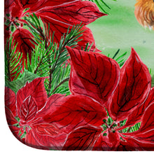Load image into Gallery viewer, Welsh Terrier Poinsettas Dish Drying Mat – Absorbent, Artistic Kitchen Essentials CK1348DDM