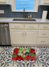 Load image into Gallery viewer, Welsh Terrier Poinsettas Machine Washable Memory Foam Mat CK1348RUG