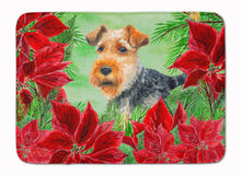 Load image into Gallery viewer, Welsh Terrier Poinsettas Machine Washable Memory Foam Mat CK1348RUG