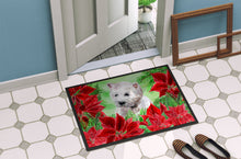 Load image into Gallery viewer, Westie Poinsettas Doormat - 18x27 Decorative Floor Mat – Indoor/Outdoor Rug with Artistic Flair CK1349MAT