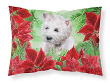Load image into Gallery viewer, Westie Poinsettas  Standard Pillowcase – Artistic Decorative Front, White Back CK1349PILLOWCASE