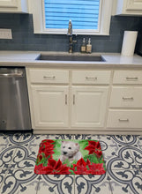 Load image into Gallery viewer, Westie Poinsettas Machine Washable Memory Foam Mat CK1349RUG