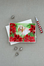 Load image into Gallery viewer, Afghan Hound Poinsettas Greeting Cards -  Blank Note Cards – 8-Pack of Artist-Designed Cards with Envelopes