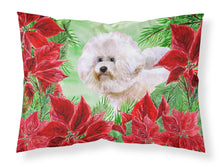 Load image into Gallery viewer, Bichon Frise #2 Poinsettas  Standard Pillowcase – Artistic Decorative Front, White Back CK1353PILLOWCASE