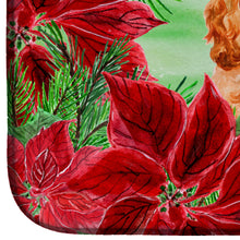 Load image into Gallery viewer, Cocker Spaniel Poinsettas Dish Drying Mat – Absorbent, Artistic Kitchen Essentials CK1354DDM