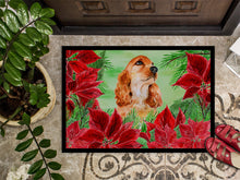 Load image into Gallery viewer, Cocker Spaniel Poinsettas Doormat - 24x36 Decorative Floor Mat – Indoor/Outdoor Rug with Artistic Flair CK1354JMAT