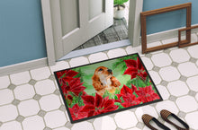 Load image into Gallery viewer, Cocker Spaniel Poinsettas Doormat - 24x36 Decorative Floor Mat – Indoor/Outdoor Rug with Artistic Flair CK1354JMAT