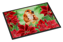 Load image into Gallery viewer, Cocker Spaniel Poinsettas Doormat - 24x36 Decorative Floor Mat – Indoor/Outdoor Rug with Artistic Flair CK1354JMAT