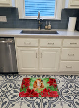 Load image into Gallery viewer, Cocker Spaniel Poinsettas Machine Washable Memory Foam Mat CK1354RUG
