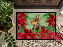 Load image into Gallery viewer, Doberman Pinscher Poinsettas Doormat - 18x27 Decorative Floor Mat – Indoor/Outdoor Rug with Artistic Flair CK1357MAT