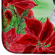 Load image into Gallery viewer, French Bulldog Black White Poinsettas Dish Drying Mat – Absorbent, Artistic Kitchen Essentials CK1358DDM