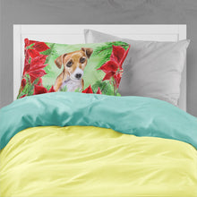 Load image into Gallery viewer, Jack Russell Terrier #2 Poinsettas  Standard Pillowcase – Artistic Decorative Front, White Back CK1360PILLOWCASE
