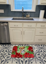 Load image into Gallery viewer, Jack Russell Terrier #2 Poinsettas Machine Washable Memory Foam Mat CK1360RUG