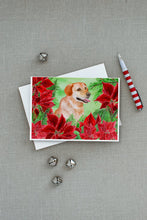 Load image into Gallery viewer, Labrador Retriever Poinsettas Greeting Cards -  Blank Note Cards – 8-Pack of Artist-Designed Cards with Envelopes