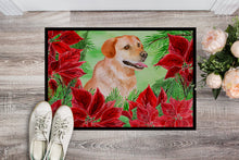 Load image into Gallery viewer, Labrador Retriever Poinsettas Doormat - 24x36 Decorative Floor Mat – Indoor/Outdoor Rug with Artistic Flair CK1361JMAT