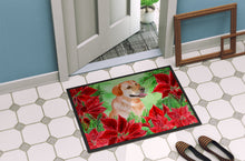 Load image into Gallery viewer, Labrador Retriever Poinsettas Doormat - 24x36 Decorative Floor Mat – Indoor/Outdoor Rug with Artistic Flair CK1361JMAT