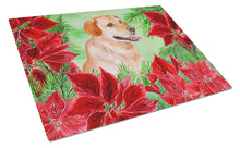 Load image into Gallery viewer, Labrador Retriever Poinsettas Glass Cutting Boards – Durable, Decorative Kitchen Art Large CK1361LCB