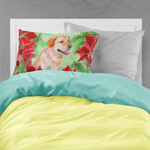 Load image into Gallery viewer, Labrador Retriever Poinsettas  Standard Pillowcase – Artistic Decorative Front, White Back CK1361PILLOWCASE