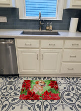 Load image into Gallery viewer, Labrador Retriever Poinsettas Machine Washable Memory Foam Mat CK1361RUG