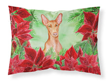 Load image into Gallery viewer, Pharaoh Hound Poinsettas  Standard Pillowcase – Artistic Decorative Front, White Back CK1362PILLOWCASE