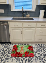Load image into Gallery viewer, Pharaoh Hound Poinsettas Machine Washable Memory Foam Mat CK1362RUG