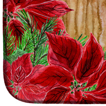Load image into Gallery viewer, Shar Pei Puppy Poinsettas Dish Drying Mat – Absorbent, Artistic Kitchen Essentials CK1366DDM