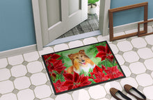 Load image into Gallery viewer, Sheltie Poinsettas Doormat - 18x27 Decorative Floor Mat – Indoor/Outdoor Rug with Artistic Flair CK1367MAT