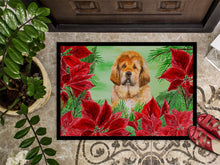 Load image into Gallery viewer, Tibetan Mastiff Poinsettas Doormat - 24x36 Decorative Floor Mat – Indoor/Outdoor Rug with Artistic Flair CK1368JMAT
