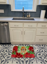 Load image into Gallery viewer, Tibetan Mastiff Poinsettas Machine Washable Memory Foam Mat CK1368RUG