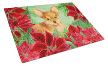 Load image into Gallery viewer, Toy Terrier Poinsettas Glass Cutting Boards – Durable, Decorative Kitchen Art Large CK1369LCB