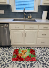 Load image into Gallery viewer, Toy Terrier Poinsettas Machine Washable Memory Foam Mat CK1369RUG