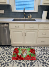 Load image into Gallery viewer, Yorkshire Terrier #2 Poinsettas Machine Washable Memory Foam Mat CK1370RUG