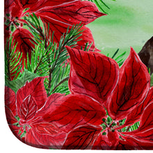 Load image into Gallery viewer, Miniature Pinscher #2 Poinsettas Dish Drying Mat – Absorbent, Artistic Kitchen Essentials CK1371DDM