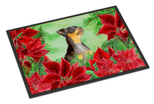 Load image into Gallery viewer, Miniature Pinscher #2 Poinsettas Doormat - 24x36 Decorative Floor Mat – Indoor/Outdoor Rug with Artistic Flair CK1371JMAT