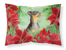 Load image into Gallery viewer, Miniature Pinscher #2 Poinsettas  Standard Pillowcase – Artistic Decorative Front, White Back CK1371PILLOWCASE