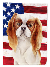 Load image into Gallery viewer, Cavalier Spaniel Patriotic Flag Canvas House Size CK1384CHF