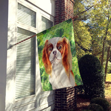 Load image into Gallery viewer, Cavalier Spaniel Shamrocks Flag Canvas House Size CK1398CHF