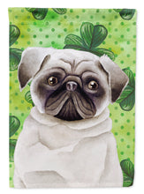 Load image into Gallery viewer, Pug Shamrocks Flag Canvas House Size CK1399CHF