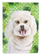 Load image into Gallery viewer, Bichon Frise Shamrocks Flag Canvas House Size CK1402CHF