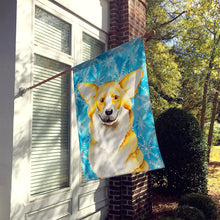 Load image into Gallery viewer, Corgi Winter Flag Canvas House Size CK1411CHF