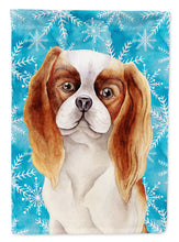 Load image into Gallery viewer, Cavalier Spaniel Winter Flag Canvas House Size CK1412CHF