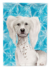 Load image into Gallery viewer, Chinese Crested Winter Flag Canvas House Size CK1415CHF