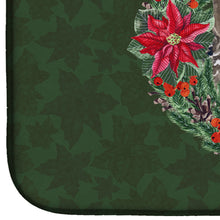 Load image into Gallery viewer, German Shorthaired Pointer Poinsetta Wreath Dish Drying Mat – Absorbent, Artistic Kitchen Essentials CK1507DDM