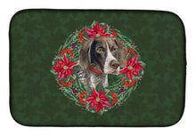 Load image into Gallery viewer, German Shorthaired Pointer Poinsetta Wreath Dish Drying Mat – Absorbent, Artistic Kitchen Essentials CK1507DDM