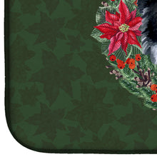 Load image into Gallery viewer, Bernese Mountain Dog Poinsetta Wreath Dish Drying Mat – Absorbent, Artistic Kitchen Essentials CK1511DDM