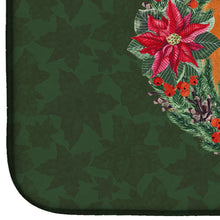 Load image into Gallery viewer, Boerboel Mastiff Poinsetta Wreath Dish Drying Mat – Absorbent, Artistic Kitchen Essentials CK1512DDM