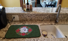 Load image into Gallery viewer, Maltese Poinsetta Wreath Dish Drying Mat – Absorbent, Artistic Kitchen Essentials CK1517DDM