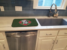 Load image into Gallery viewer, Dalmatian Poinsetta Wreath Dish Drying Mat – Absorbent, Artistic Kitchen Essentials CK1519DDM